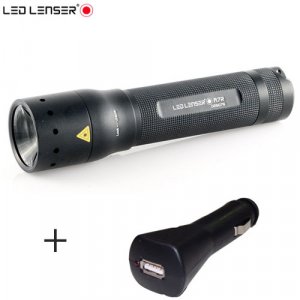 Lampe Torche Led Lenser M7R rechargeable + 1accu et 1 adaptateur allume cigare USB Offert