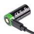 Batterie Nextorch 16340 rechargeable USB-C - 800mAh 3.6V protégée Li-ion