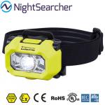 Lampe Frontale Nightsearcher Sigma HT Pro 220 Lumens - Zone 0 - Lampe ATEX - 3 Piles AAA