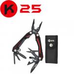 Pince multifonction K25 11153 - 10 applications différentes - G10 Rouge/Noir - Lame 6 cm