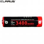 Batterie Klarus 18650 - 3400mAh 3.7V protégée Li-ion