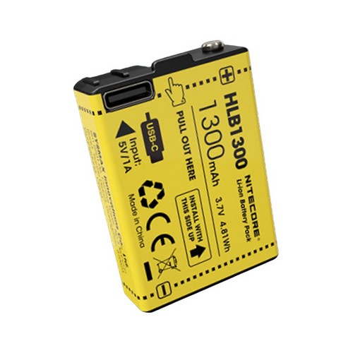 Batterie Nitecore HLB1300 1300 mAh 3.7V pour lampe Nitecore UT27