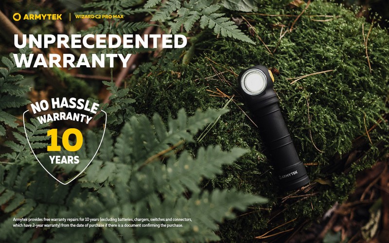 Lampe torche frontale Armytek Wizard C2 Magnet USB / WR (Lumière