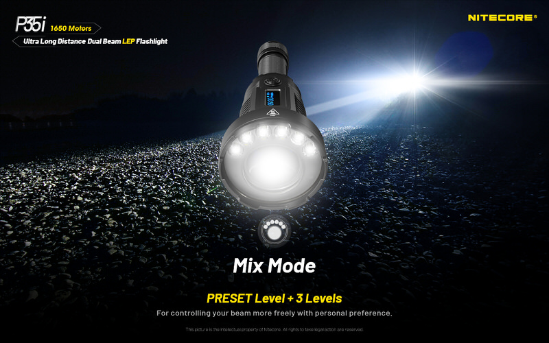 Lampe torche tactique laser Nitecore P35i LEP – 3000 Lumens