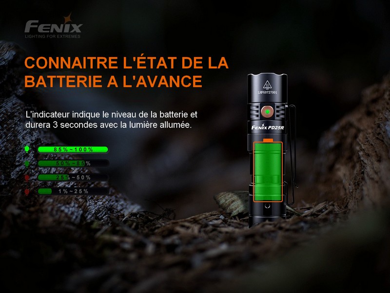 Lampe Fenix PD25R 800 lumens