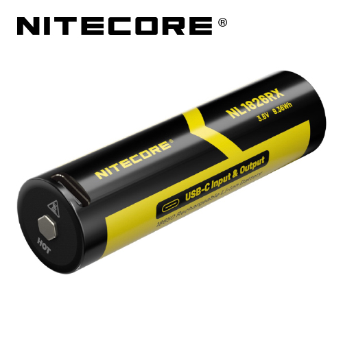 Batterie Nitecore NL1826RX 18650 Rechargeable – 2600mAh 3.6V protégée Li-ion