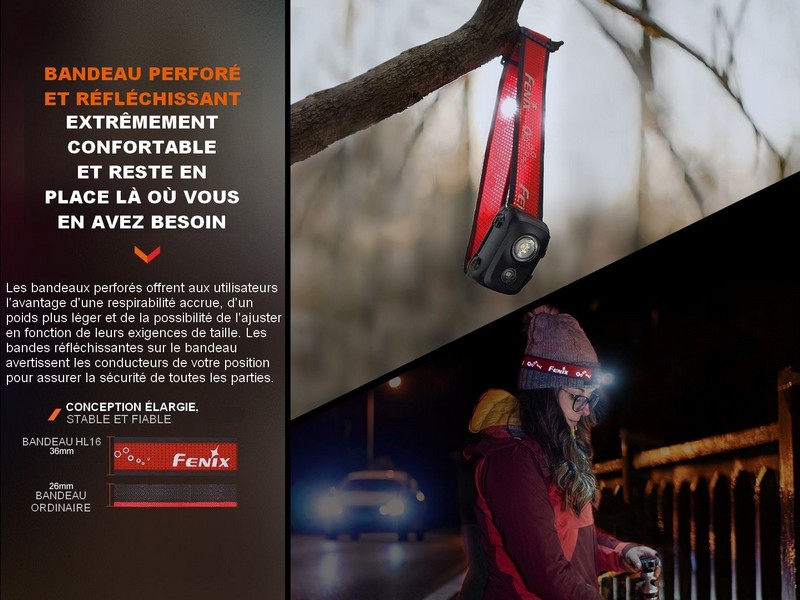 Lampe frontale HL32R-T Fenix - 800 lumens - Frontale pour le trail