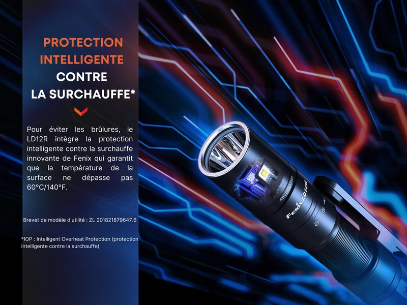 Lampe Torche Fenix TK21R 3600 Lumens - Portée 480m - Batterie 6000 MAh Rechargeable USB-C - IP68 étanche - Pour Camping, Randonnée, Survie