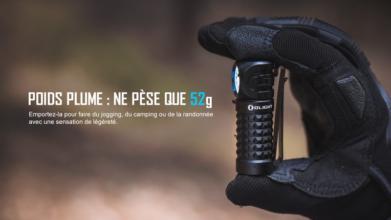 Olight Perun 2 mini - lampe frontale rechargeable 1100 lumens