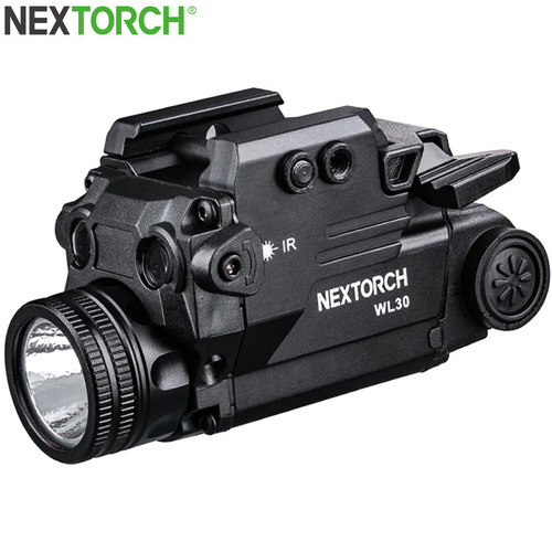 Lampe arme de poing Nextorch WL30 - 400Lumens - laser vert et IR Infra rouge - Fixation sur rail