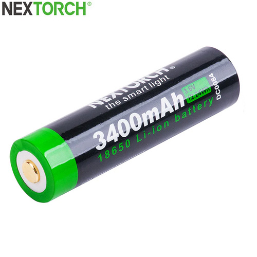 Batterie Nextorch 18650 - 3400mAh 3.6V protégée Li-ion USB-C