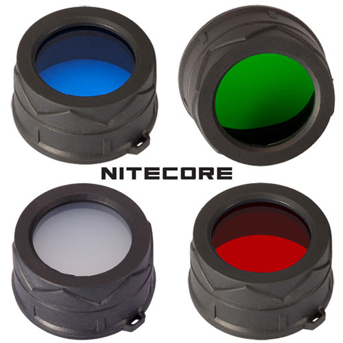 Nitecore filtres diamètre 34mm vert bleu rouge ou dépoli