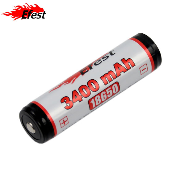 Batterie EFEST 18650 - 3400mAh 3.7V protégée Li-ion (panasonic)