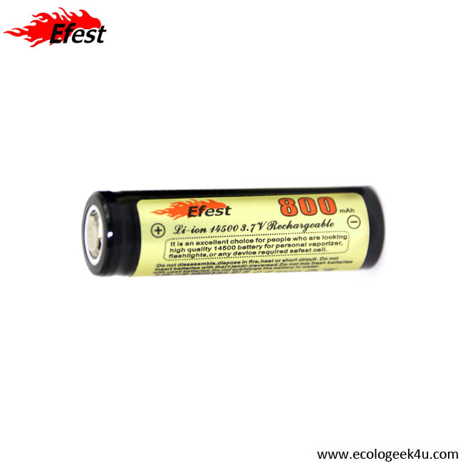 Batterie Efest 14500 - 800mAh 3.7V protégée Li-ion