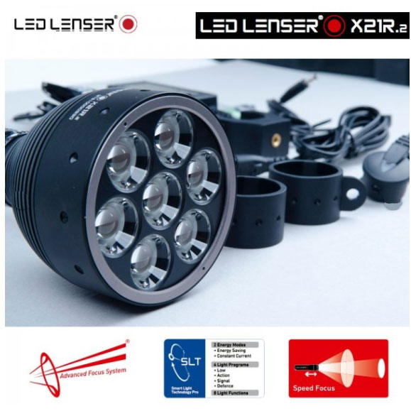 Lampe torche LED ultra puissante - LedLenser® X21R - Rechargeable