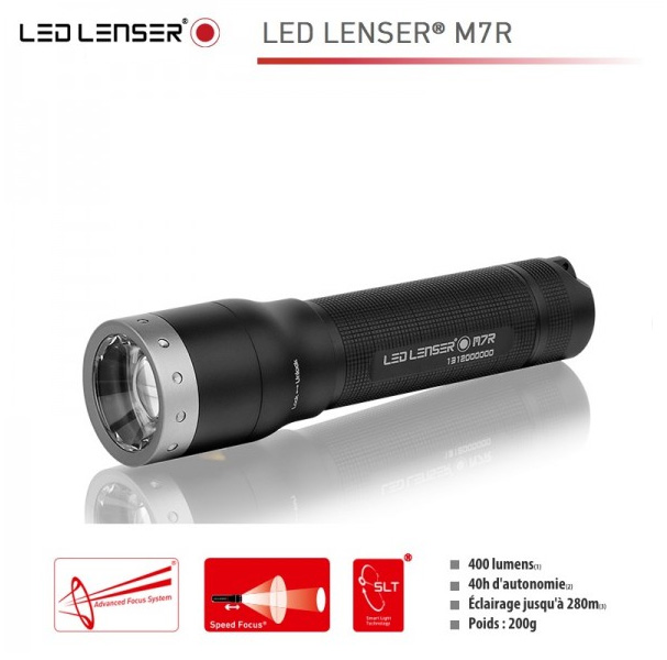 Lampe Torche Led Lenser M7R.2 rechargeable - 400Lumens