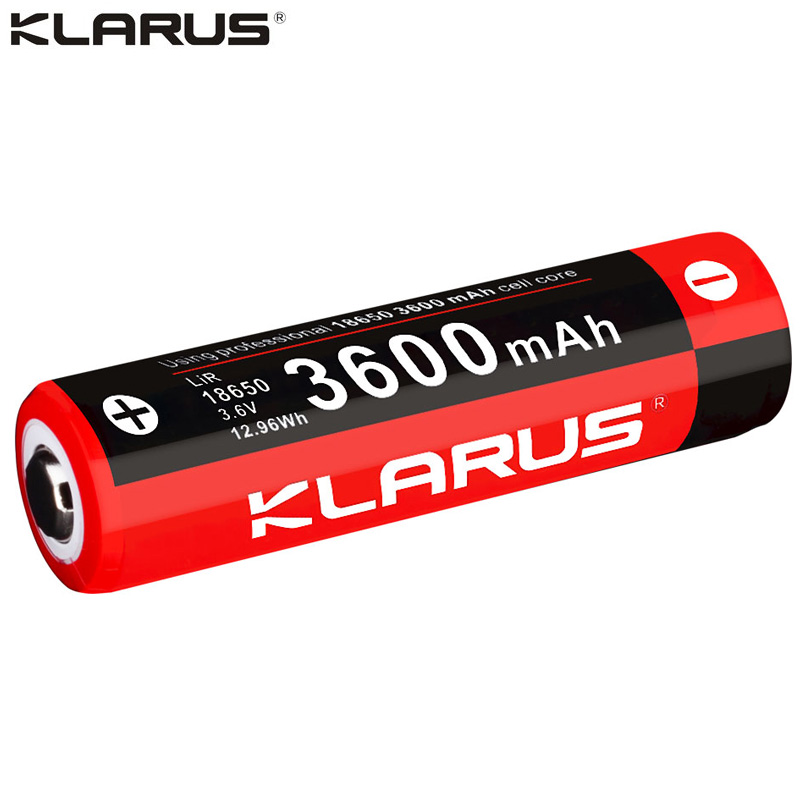 Batterie Klarus 18650 - 3600mAh 3.7V protégée LiR