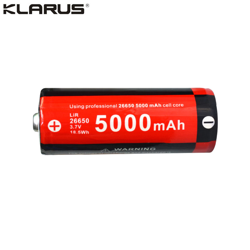 Batterie Klarus 26650 - 5000mAh Li-ion 3.7V Button Top