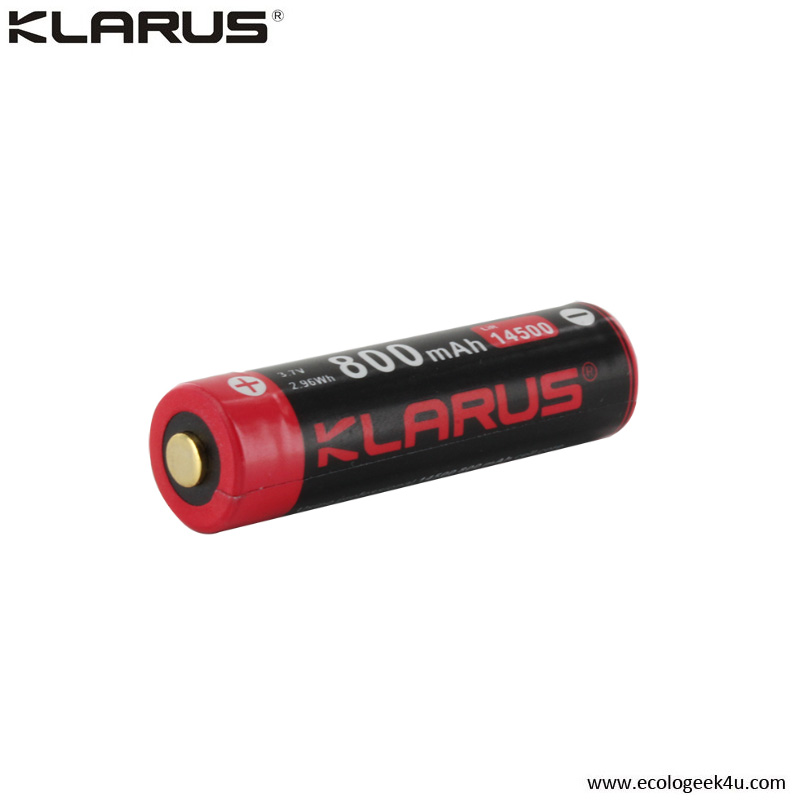 Batterie Klarus 14500 - 800mAh 3.7V protégée Li-ion