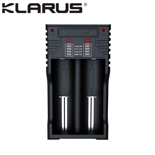 Chargeur Klarus K2 USB, 2 baies Powerbank Li-ion, Ni-MH, Ni-Cd et LiFePO4