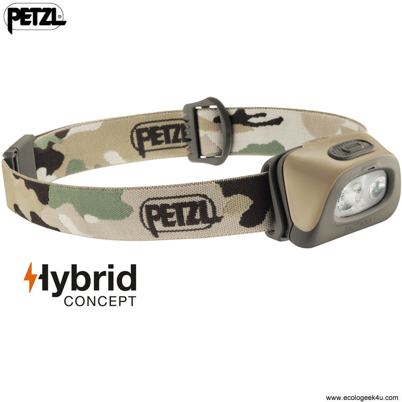 Lampe frontale PETZL Tactikka - Noire - Avec bandeau - Compatible