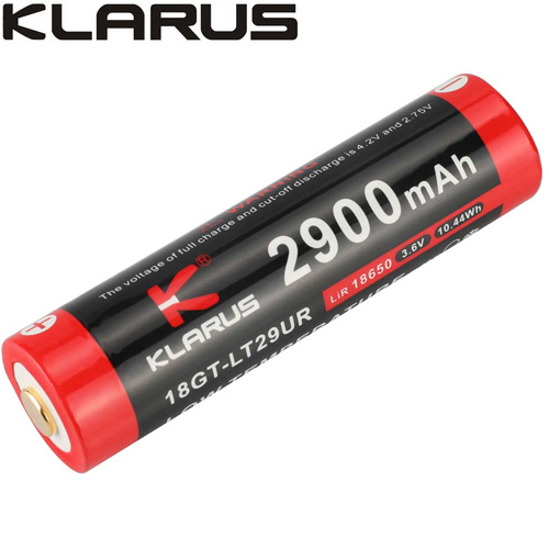 Batterie Klarus 18GT-LT29UR 18650 2900mAh Ultra basse température lampe XT11X, XT2CR