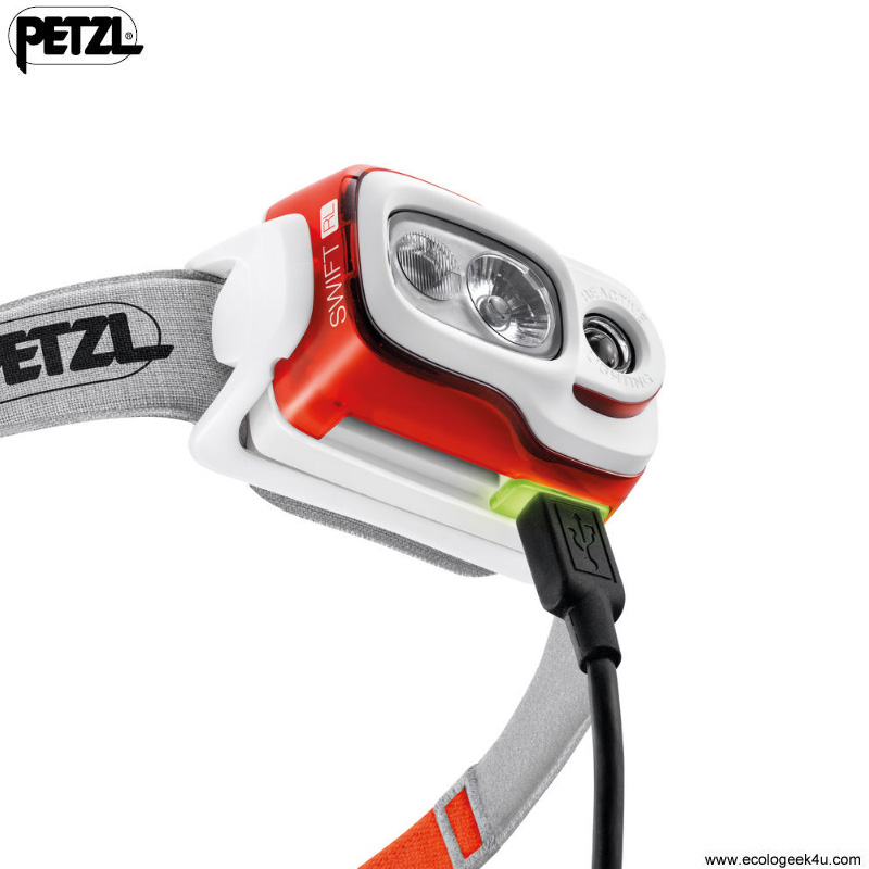 Pack lampe frontale Petzl SWIFT RL + 1 accu supplémentaire SWIFT RL pour  les runners, ultras traileurs, joggeurs