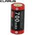 Batterie Klarus 16340UR70 - 700mAh 3.7V protégée Li-ion, rechargeable en USB