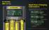 Chargeur Nitecore UM4  pour batteries li-ion, IMR, LiFePO4, Ni-MH, Ni-Cd