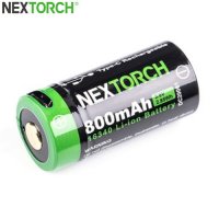 Batterie Nextorch 16340 rechargeable USB-C - 800mAh 3.6V protge Li-ion
