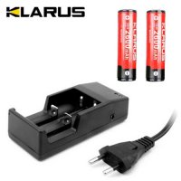 Chargeur Klarus + 2 Batteries Klarus 18650 2600mAh 3.7V protégées Li-ion